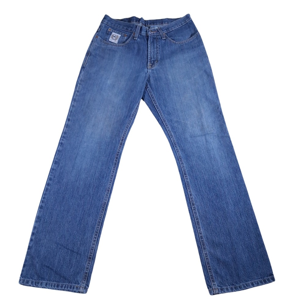 Cinch Up Mens Straight Leg Jeans Med Wash Blue Cotton Denim 31x32 (Fits 32x32)